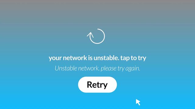refresh network signal issue  complete signal loss or no network connectivity for mobile apps, online tools, and  internet error alerts in transparent background in 4K animation with alpha channel 