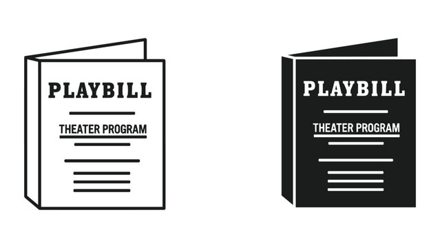 Theater program playbill booklet illustration