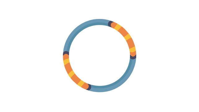  Dynamic Weighted Hula Hoop Icon. Design of Fitness and Gym Icons.