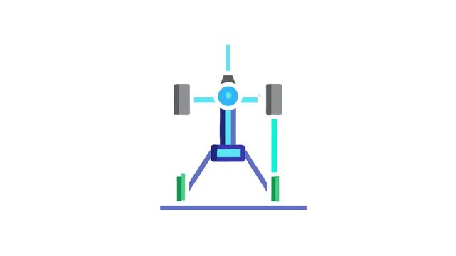  Versatile Multi-Angle Weighted Squat Trainer. Design of Fitness and Gym Icons.