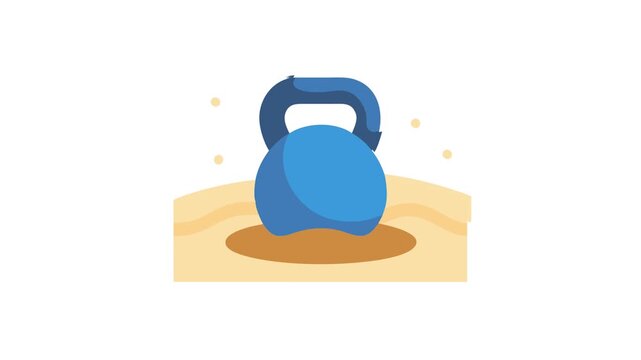  Versatile Sand Kettlebell Icon. Design of Fitness and Gym Icons.