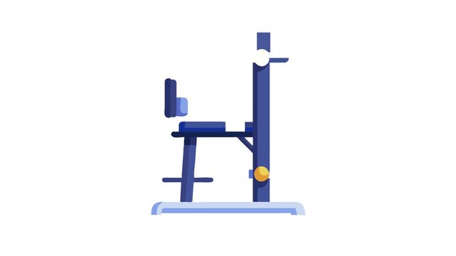 Multi-Angle Adjustable Weighted Squat Trainer. Design of Fitness and Gym Icons.