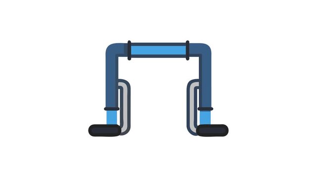  Adjustable Multi-Grip Dip Bar Icon. Design of Fitness and Gym Icons.