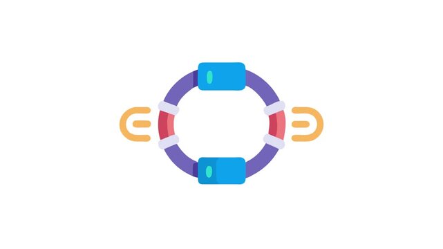  Versatile Speed Reaction Belt Icon Design. Design of Fitness and Gym Icons.