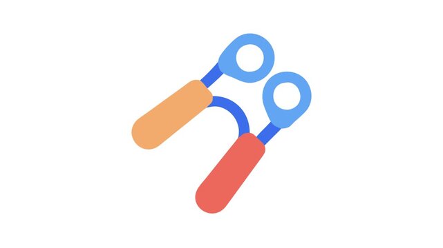  Adjustable Finger Expander Icon Design. Design of Fitness and Gym Icons.