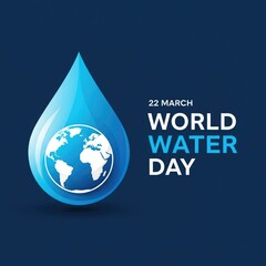 Obraz premium World water day march 22 conserving earth's liquid asset for a sustainable future