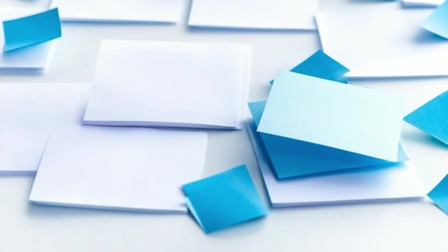 Abstract Squares Composition: An abstract arrangement of blue and white squares create a visually intriguing pattern that symbolizes versatility and creativity.