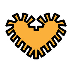 Love Stamp Vector Filled Icon Design