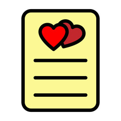 Sweet Notes Vector Filled Icon Design