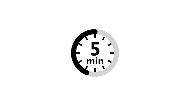Countdown timer from 9 to 0 minutes animation. Countdown timer clock number animation.