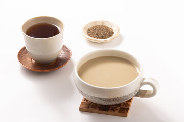 Obraz premium ホット ほうじ茶ラテ