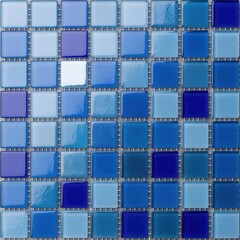Obraz premium Blue Mosaic Tile Pattern - A Textured Background for Design.