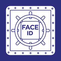 Modern Face ID interface on a sleek digital screen with biometric authentication