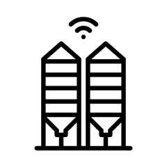 silo outline icon. smart silo line illustration. © Izwarm