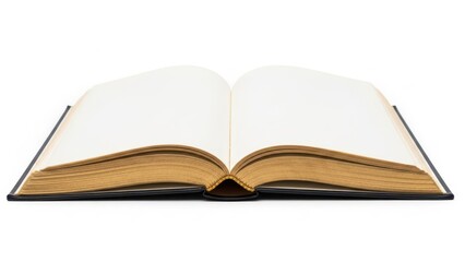 Fototapeta premium Open book with blank pages isolated on white background