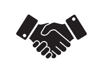 Handshake Icon, Editable Solid Vector Illustration