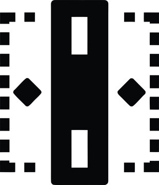 scroll bar vertical track silhouette vector illustration on transparent background