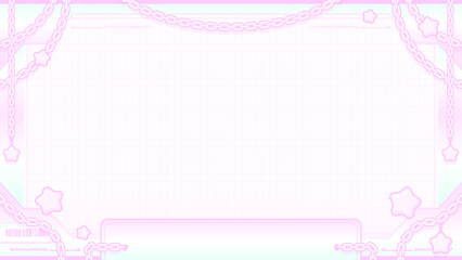 鎖モチーフの夢可愛いフレーム背景