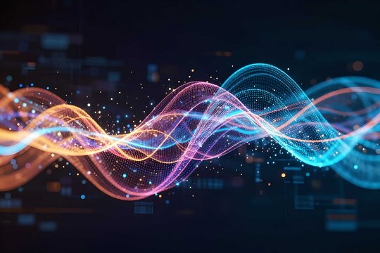 Futuristic tech background with abstract digital data network and modern design