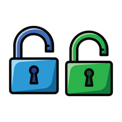 Two Open Pads with Keyholes.