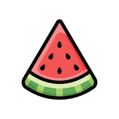 Watermelon Slice Cartoon Illustration.