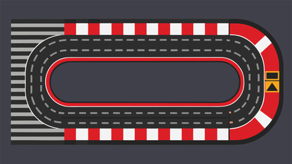 Fototapeta premium Racing road background with start and finish text..eps