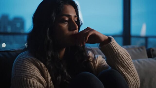 Symbolic Psychological Concept Representing Loneliness and Human Experience of Solitude Showing Emotional Isolation for Mental Health Awareness and Individual Social Withdrawal Illustration