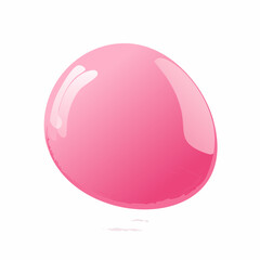 Pink abstract liquid metaball shape. 3d render illustration of fluid soft bubble blob. Organic bright decorative sphere geometric form. 