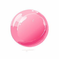 Pink abstract liquid metaball shape. 3d render illustration of fluid soft bubble blob. Organic bright decorative sphere geometric form. 