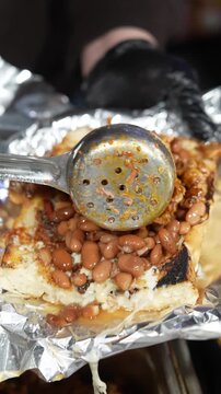 Layered Flavor: Slow Motion Meat and Beans on a Cheesy Torta