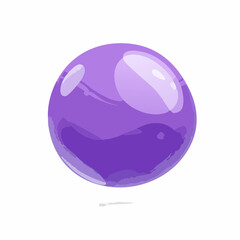 Purple abstract liquid metaball shape. 3d render illustration of fluid soft bubble blob. Organic bright decorative sphere geometric form. 