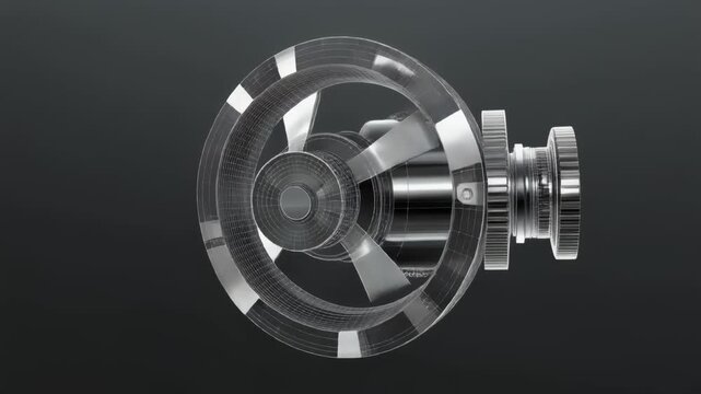 round pipe valve 3d cad isolated in grey background