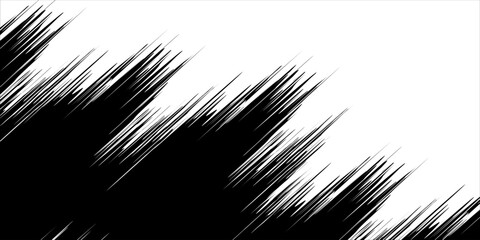 Obraz premium Vector grunge texture. Grunge black and white texture of black brush strokes on white paper or background. A black and white painting with a brush stroke white background.