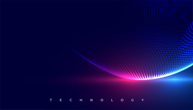 futuristic cyber tech network particle banner