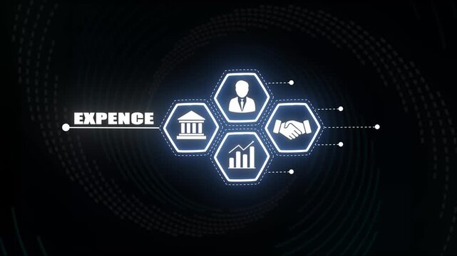 
This image is a companion piece to the previous "Profit" graphic, but it focuses on the outflow of capital. Interestingly, the image contains a common misspelling of "Expense" as "EXPENCE". While thi