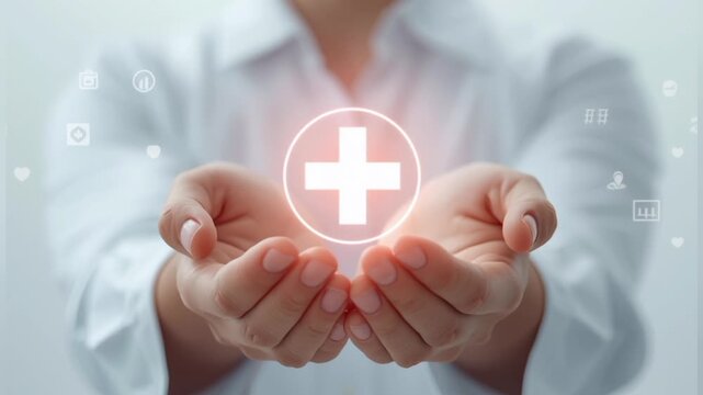 female doctor holding a medical sign