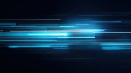 Abstract Blue Technology Background with Digital Lines and Light Effects for Modern Design Projects
