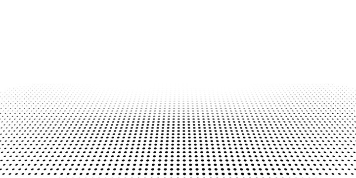 Abstract dotted halftone gradient texture. Vanishing polka dot background vector abstract simple