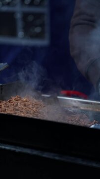 Flame and Sizzle: Slow Motion Taco Grill Cooking