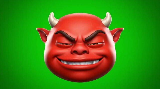 Red devil emoji with menacing facial expression and horns.