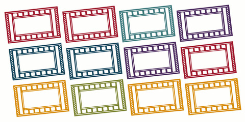 Set of vintage photo frames featuring blank vector borders and decorative paper textures for an empty stamp or postage ornament design template

Would you like me to generate a similar set of keywords