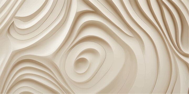 Premium Sculpted Wood Panel Background with Smooth Layered Contour Design Variation 