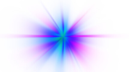 Fototapeta premium Electric Blue Optical Flare Featuring Soft Pink Horizontal Streaks