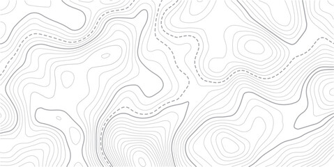 Fototapeta premium Topographic contour map. similarcartography illustration. Topography and geography map grid abstract backdrop.seamless cartography ware frame area contour topo grid map. 