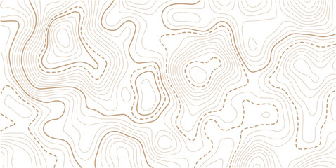 Fototapeta premium Topographic gold luxury map background. Geographic abstract pattern. The topo contour or wallpaper..paper texture Imitation of a geographical map shades. 
