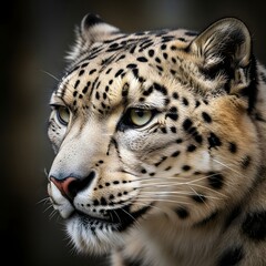 Obraz premium Majestic leopard portrait a stunning animal face with piercing eyes