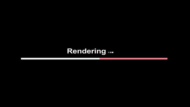 rendering line bar circle icon animation 4k.rendering circle bar animation motion graphic. Spinning rendering icon Seamless Loop. 