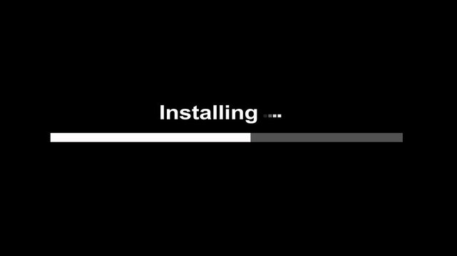 installing line bar circle icon animation 4k.installing circle bar animation motion graphic. Spinning installing icon Seamless Loop. 