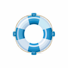 Blue pastel striped float rubber buoy.