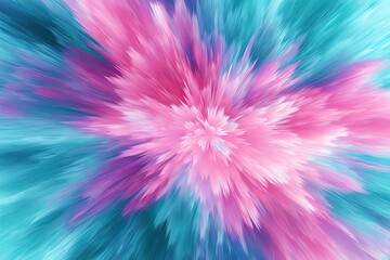 Obraz premium Artistic, abstract explosion of pink, purple, and turquoise, creating a dynamic design